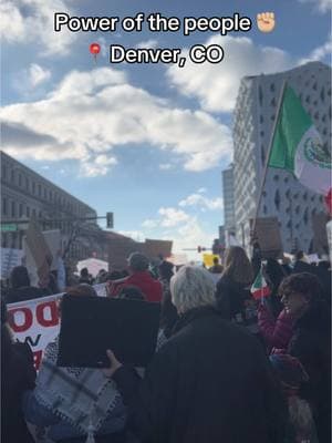 The people of Denver standing together in Unity ✊🏼🏳️‍🌈🇲🇽 #PeoplePower #Denver #FYP 