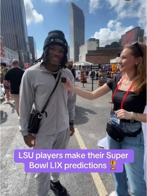 Let’s see who these players are picking for this year’s Super Bowl!!🏆 #Lsu #lsuttv #lsustudent #superbowllix #neworleans #lsufootball #patrickmahomes #cheifs #eagles #jalenhurts 