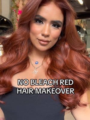 Obsessed with this no bleach makeover. What do yall think?! #nobleach #redhair #redhaircolor 