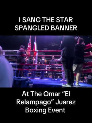 Last night I sang The STAR SPANGLED BANNER at the Omar “El Relampago” Juarez boxing event at Payne Arena in Hidalgo, Texas! Let me know what you think in the comments. Thank You and God Bless America. #RocknrollJames #StarSpangledBanner #TheNationalAnthem #Live #Televised  #America #Murica 