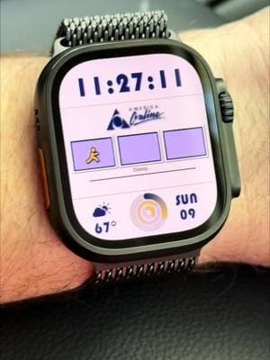 AOL from Clockology  #AppleWatchUltra #TitaniumAppleWatch #AppleWatchTitanium #AppleWatch #AppleWatchUltra2  #SatinBlackTitanium #BlackTitaniumAppleWatch #ClockologyApp #Clockology #ClockologyFaces #TitaniumMilaneseLoop 