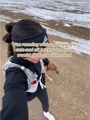 Even if they constantly cut me off lol they are still the best. #Running #runningbuddies #fyp #runner #dogswhorun #dogs #winterrunning 