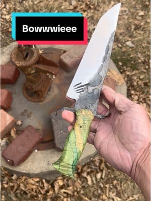 Maybe I’m a tad biased, but I’m helllllla stoked on this one  #madmadeblades #knifemaker #bladesmith #bladesmithing #knife #wip #handforged #handforged #bowie #maple #wood #80crv2 #hunting #Outdoors #camping #survival #beauty #artist 