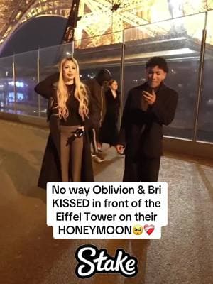 No way Oblivion & Bri KISSED in front of the Eiffel Tower on their HONEYMOON🥺❤️‍🩹 #oblivion #brialexia 