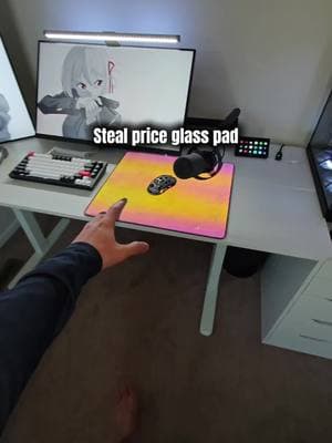 Flash Beyond glasspad a very smooth glasspad with extra arm sleeve and mouse feet for less than 50$#glasspad #glassmousepad #mousepad #GamingSetup #desksetup #fyp #foryou #fypage #foryoupage 