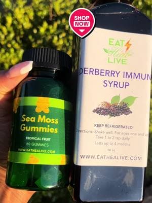 Dynamic duo. Excellent for digestion, inflammation, strengthening the immune system, improving hair, skin and nails, and the list goes on. ✅In stock and ready to ship or pick up locally in Tallahassee Florida. Order now at eathealive.com ##seamoss##alkaline##herbshop##seamossgummies##Elderberry##ElderberrySyrup##drsebiapproved