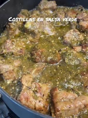 Costillas en salsa verde #costillasensalsaverde #costillasdepuerco #recetas 