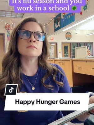 Any other districts have staff and students dropping like flies 🫣 We currently have the flu and norovirus going around. May the odds be ever in your favor 🫡  #librarytok #library #librarian #schoollibrarian #librariansoftiktok #fluseason #MayTheOddsBeEverInYourFavor #HappyHungerGames 