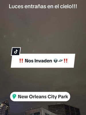 Extrañas lucen en el cilelo de #neworleans #ufo #ufos #ufosighting #estraterrestres👽 #lucesenenelcielo #alerta #cayeron #broma #superbowlix #superbolw #kansascitychiefs #philadelphiaeagles 