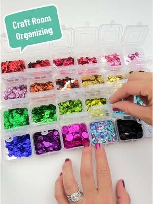 My sequin storage was a hot mess, but then I found this genius storage box (in my closet) and it changed the game. No more taping up  flimsy pouches - just a beautiful, organized home for my sparkly friends.  #papercraft #craft #organize #craftroom #easycraft #craftroomorganization #embellishment #artandcraft #craftideas #stationery #diycraft #shakercard #papercrafting #crafting #crafting #makersoftiktok #tiktokcrafts #crafttok 