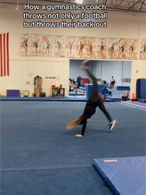 How gymnastics coaches throw not only footballs but throw their back out 🏈 Any teams want to draft me  #gymnastics #gymnasticscoach #oldlady #nfl #cheifs #eagles #texans #sundayfootball #superbowlsunday #SuperBowl #football #exgymnast #excheerleader ##foryou #foryoupage #fyp #virial #trend #viraltrend #cheerleader #tumbling #athlete #single 