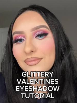 Glittery Valentines Glam 🎀❤️💕 @ColourPop Cosmetics @Too Faced @Jeffree Star Cosmetics #ValentinesDay#glittery#valentinesmakeup#pinkeyeshadow