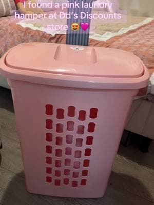 Everything pink including my laundry hamper 🩷 #laundryessentials #pinkaesthetic #dds 