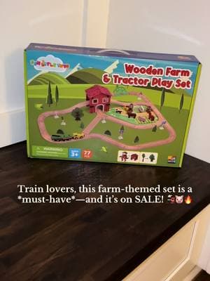 If your little one loves trains, they’re going to *obsess* over this 77-piece farm-themed wooden train set! 🚂🐄🐴 It’s the perfect addition to any existing wooden train collection, letting kids build bigger and better tracks while adding adorable farm animals, a barn, and more! Plus, it’s **20% off right now** with an extra coupon on TikTok Shop! Snag this deal before it’s gone! 🎉🔥  #gift #giftidea #birthday #christmas #train #WoodenTrainSet #FarmTrain #KidsToys #ToddlerFun #MagneticTrains #PretendPlay #STEMToys #MontessoriPlay #EducationalToys #ToyDeals #GiftIdeas #TrainLovers #ToySale #TikTokFinds #ShopNow