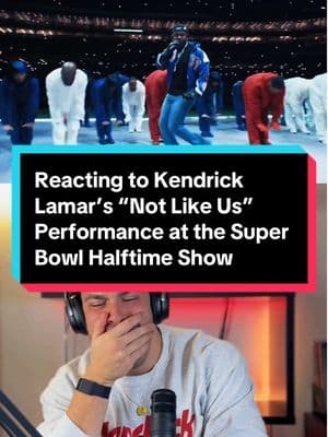 Kendrick actually went there  #SuperBowl #halftimeshow #kendricklamar #superbowlhalftimeshow #drake #notlikeus #musicreaction #react 