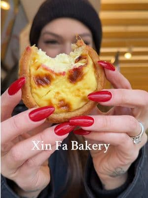 The best egg tarts in NYC at Xin Fa Bakery 🥚 #xinfabakery #xinfa #brooklynchinatown #eggtarts #potat #macanese 