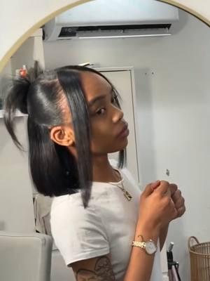 This's so cuteeee🥰 Do y'all like it Comment bellow👇 #uprettyhairofficial #uprettyhair #cutebobby #bunny #halfuphalfdown #shorthairstyles #straighthair #explorepage #fyp