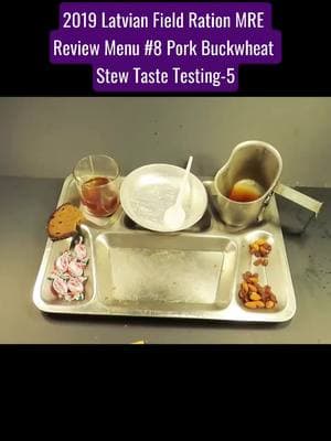 2019 Latvian field ration MRE review menu #8 pork buckwheat stew taste testing #latvian #field #mre #reciew #pork #buckwheat #stew 