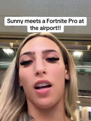 Sunny meets a Fortnite Pro at the airport today! 😱 #sunnychristinaaa #sunnychristina #sunnyandqt #qtclaps #miamitiktok #trending #fyp #usneverthem #funny #travelathon2025 #tokyo #fortnite 