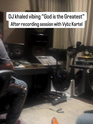 DJ khaled vibing "God is the Greatest" After recording session with Vybz Kartel #GodistheGreatest #GAZANATION #Vybzkartel #viral_video #usa🇺🇸 #viral #viralvideo #trendingtiktok #jamaicantiktok 