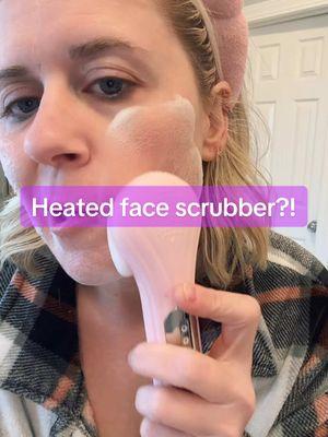 When you find a scrubber that is gentle yet efficient and it heats up?! Yes please. #facecleanser #facescrubber #facescrub #skincare #skincareroutine #skincaretips #tiktokshopfinds 