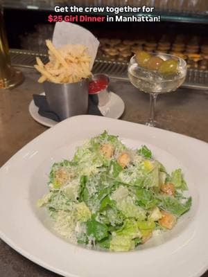 Get in, we’re going to Girl Dinner! @CASKNYC offers a $25 girl dinner every Wednesday night that includes a large Caesar salad, truffle fries, & a cocktail right in midtown! #casknyc #nyc #girldinner #nycdeals #nycrestaurants #nycfoodie #nycplans #gno #girlsnightout #newyorkcity