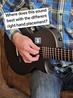 Picking with my right hand places further and then closer to the bridge with the Enya Nova Go. Where does this sound best to you? #learnguitarfavorites #enya #enyanovago #guitar #carbonfiberguitar #toliveistodie #metallica 