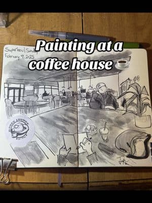 #coffeehouse #inkwash #ink #boardgames #coffee 