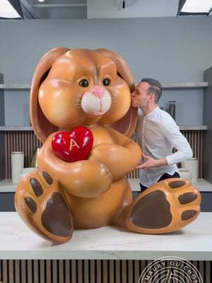 Giant Chocolate Bunny! ❤️ Who would you give this to for Valentine’s Day? #amauryguichon #chocolate #Love 