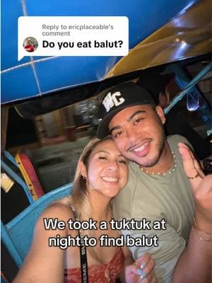 Replying to @ericplaceable balut tastes better in Siargao 🤤  We really took a Tuk tuk at night to find the balut lady near a church 🫶🏽 @jonahboyyy #balut #philippines #siargao 