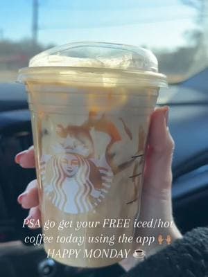 Happy Monday besties 🫶🏽 #starbucks #freestarbucks #freecoffeemonday #mondayvibes 