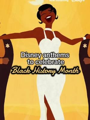 Disney songs to celebrate Black History. 🖤 This month and always. Which songs would you add? Listen now on the Disney Celebrates Black Stories playlist. The Princess and the Frog, Marvel's Moon Girl and Devil Dinosaur, Disney and Pixar's Soul, and The Proud Family: Louder and Prouder are available now on @Disney+. #DisneyMusic #BlackHistory #BlackHistoryMonth #PrincessAndTheFrog #MoonGirl #ProudFamily #DisneySongs