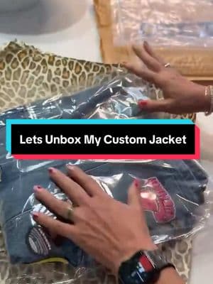 How cute is this custom denim jacket by Ambiance by Bernadette? She has a retail store in LA where she sells clothing and jewelry, plus she does custom orders (like this!)  https://ambiance-by-bernadette.myshopify.com/ #grownupdishreview #bling #denimjackets #denimlove #unboxing #customjacket #midlifefashion #grwm #grwmoutfit #midlifewomen @Bernadette 