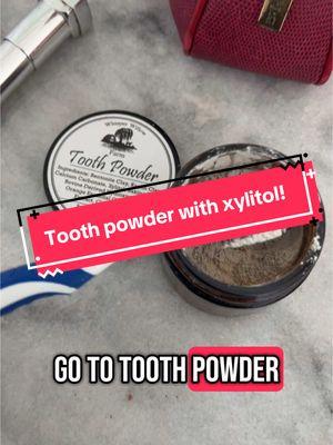 Tooth powder to help put minerals back into your teeth! 🦷  . . .disclosure: not medical advice . #remineralizeyourteeth #toothpowder #toothpaste #naturaltoothpaste #cavityfree  