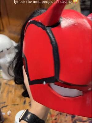 Replying to @Adam Schmidt Lady Daredevil actually! I’m thrilled with how this is turning out // #cosplay#cosplayer #marvel#daredevil#evafoam #evafoambuild#evafoammask #evafoamcosplay#comicbooks #newcosplay#cosplaywip#wip #wipcosplay 