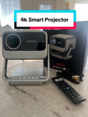 This projector is amazing! With Smart Apps, WiFi, auto screen cornering I see why this have been going viral.  #smartprojector #projector #movienight #projectorscreen 