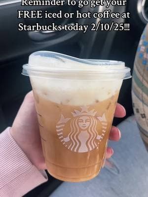 Run don’t walk!!! Today only! 😍 #fyp #viral #trend #coffee #starbucks #free #freecoffeeday #run #yummy 