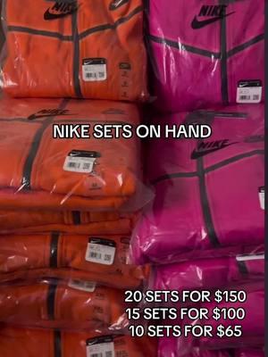 NIKE SETS ON HAND 20 SETS FOR $150 15 SETS FOR $100 10 SETS FOR $65#nike #polo #nikesets #polosets #ga #fyp #like #SmallBusiness #alabama 