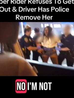 Uber Rider Refuses To Get Out & Driver Has Police Remove Her #uber #fyp #uberride #uberdriver #lyft #taxi #taxidriver #karen #dashcam #police 