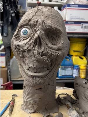 Can you guess what we’re sculpting?! Comment below!  Get it right and score a free sticker at our booth 1031! #morbidmonstrosities #transworld2025 #fyp #transworldhauntshow #hauntshow #hauntprop #transworldhaa #claysculpture #propbuilding #haunttok #propbuilding #smoothon #sfx #hauntersoftiktok 