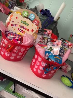 Valentines baskets for my God babies ❤️ #ValentinesDay #basket #gift #giftbasket #godson #godmom #Love 