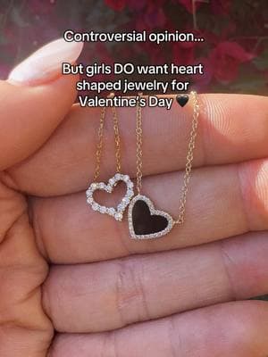 I know this is a hot take, but hear me out. Heart jewelry can be the perfect way to wear love—whether it represents the love of someone special or a beautiful reminder of self-love. 🖤 #ValentinesDay #heartjewelry #giftsforher #valentinesdaygift #diamondjewelry #finejewelry #daintynecklace #jewelryinspo #jewelryideas #necklaceinspo #heartnecklace 