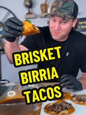 Make your brisket into something different, make these Brisket Birria Tacos! 🤤🔥🌮 #birria #brisket #danosseasoning #cookwithme #cookingathome 