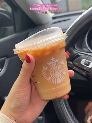 @Starbucks TALL hot or iced is free today 🫶🏼✨ she’s so cute 🥺💕✨ #starbucks #starbucksorder #starbucksdrinks #starbucksrecipe #starbucksfreebie #freecoffeemonday #morningroutine 