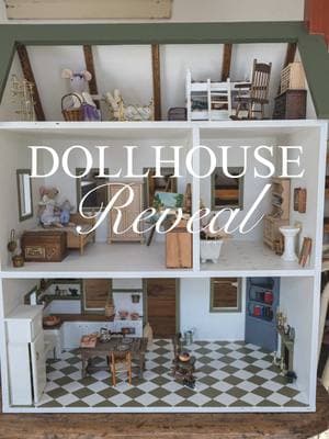 My husband & I custom built this dollhouse for our daughter’s 7th birthday🩷 Enjoy the tour 🩷 . . #cottagecoreaesthetic #dollhouse #dollhouseminiatures #dollhousechallenge #cozyathome #fyp #antique #rustic #kitchendecor #antique #secondhand #vintage #vintagevibes #cottagecore 