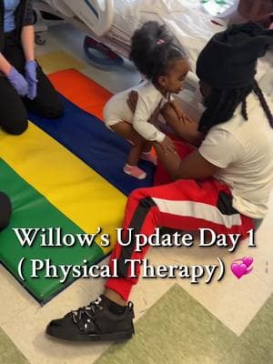 Behind The Scenes of Willow’s Physical Therapy! 💞 she is making progress! And her Calcium Levels are Rising!! She finally was able to get off the IV for a little bit but she will be back on soon ! 🫶🏽#rickets #ricketsdisease #weakbones #toddlersoftiktok #vir #explorepage #momof3 #babygirl #viral #contentcreator #viraltiktok #momlife #MomsofTikTok #momtok 