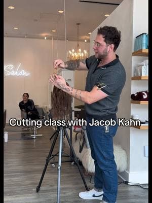 I highly recommend you take a private class with Jacob Kahn @fancy @FancyHairdressers !  #HaircuttingClass #HaircutEducation #AtlantaHair #AtlantaStylist #HairSalon #FancyScissors #PrecisionHaircutting #HaircuttingSkills #SalonEducation #HairstylistEducation #ProStylist #AdvancedHaircutting #BehindTheChair #SalonSuccess #HairArtist #ScissorWork #HaircutMagic #HairstylistLife #CuttingEdgeHair #MasterStylist 