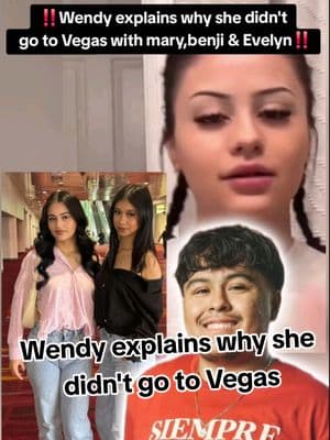 Wendy explains why she didn't go to Vegas with mary,benji & Evelyn‼️#wendyortiz #wendyortizlive #benjychavez #gabe #zavala #edwin #marysboutique  #evelynortiz #wendyortiz  #foryou #foryoupage #parati #viral #tes #chisme #trending #landscape #tiktoktea #wendyandeve #drama #fyp #foryouuuuuuu #fyppppppp #fyp #fypシ゚viral 