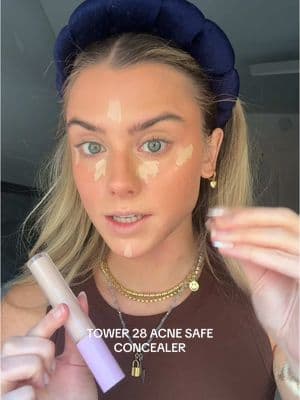 Replying to @Monica | Mom life + TTS favs this is my undereye duo I swear by for airbrushed brightened undereyes 👏 the tower 28 concealer and this concealer brush I love it especially for acne prone skin and dry skin since it’s so creamy and light on the skin.  @Tower 28 Beauty @BK Beauty Brushes #tower28 #tower28beauty #tower28makeup #acnesafemakeup #acnesafeconcealer #concealer #concealerhack #concealertutorial #acnemakeup #acnemakeuproutine #fyp #cleanmakeup #cleanmakeupbrands #cleanbeauty #cleanbeautytok tower 28 concealer, tower 28 swipe all over hydration serum concealer, acne safe makeup, acne makeup, makeup for acne, clean makeup, clean beauty brands. #tiktokshopcreatorpicks #tiktokshoploveatfirstfind 