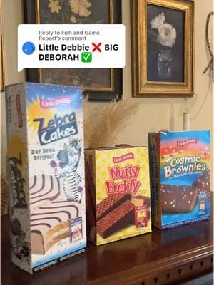 Replying to @Fish and Game Report #littledebbie #foodies #cosmicbrownie #zebracakes #nuttybuddy #nostalgia 